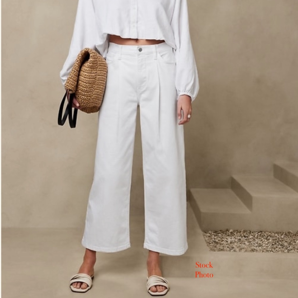 Banana Republic Factory, High-Rise Wide-Leg Cropped Jean, 16/33